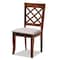 Baxton Studio Brigitte Grey Upholstered and Walnut Wood 4-Piece Dining Chair Set 167-9874 - alternate 7
